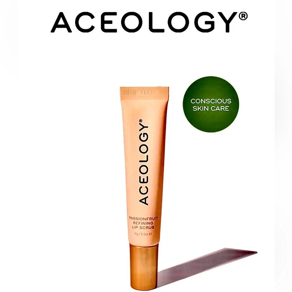 ACEOLOGY PASSIONFRUIT REFINING LIP SCRUB, PLUMPER, & DE-WRINKLER
